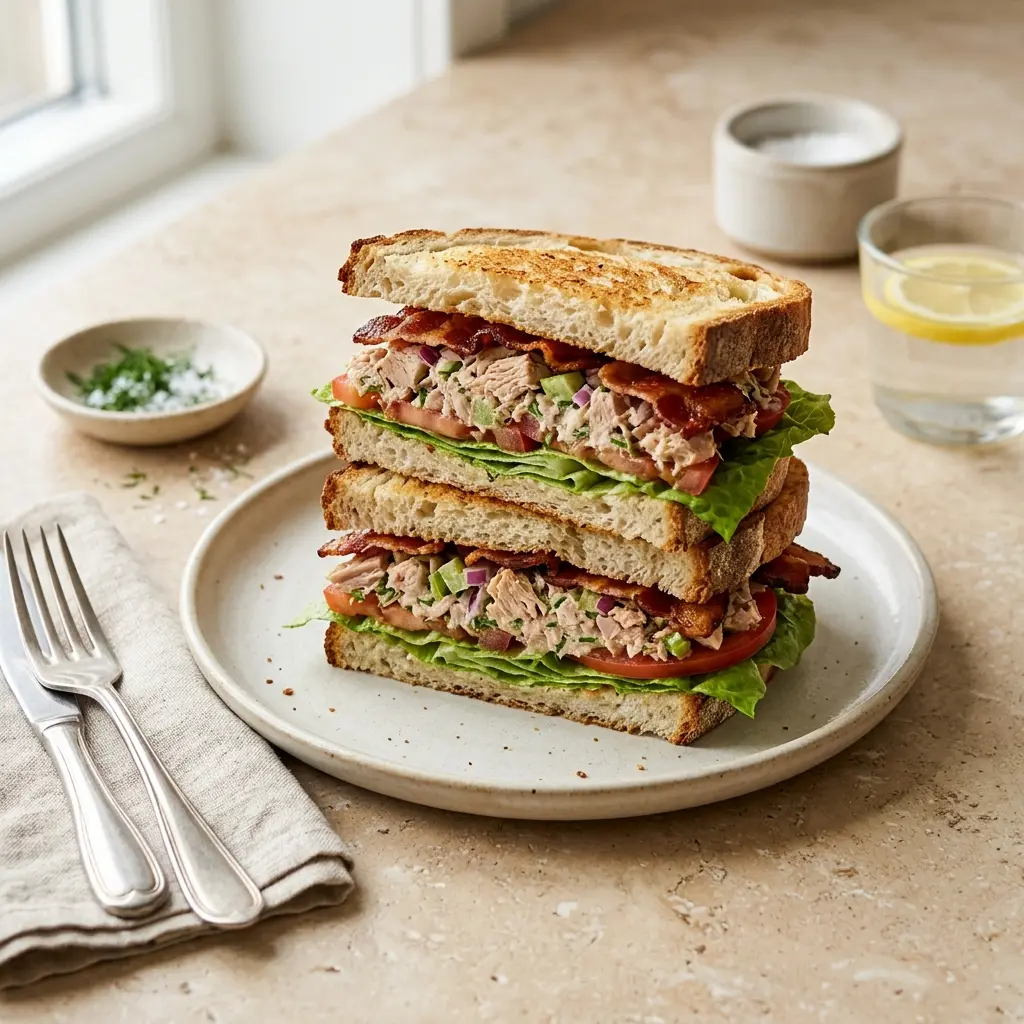 Photo of the finished dish for the recipe Tuna Sandwich with Bacon