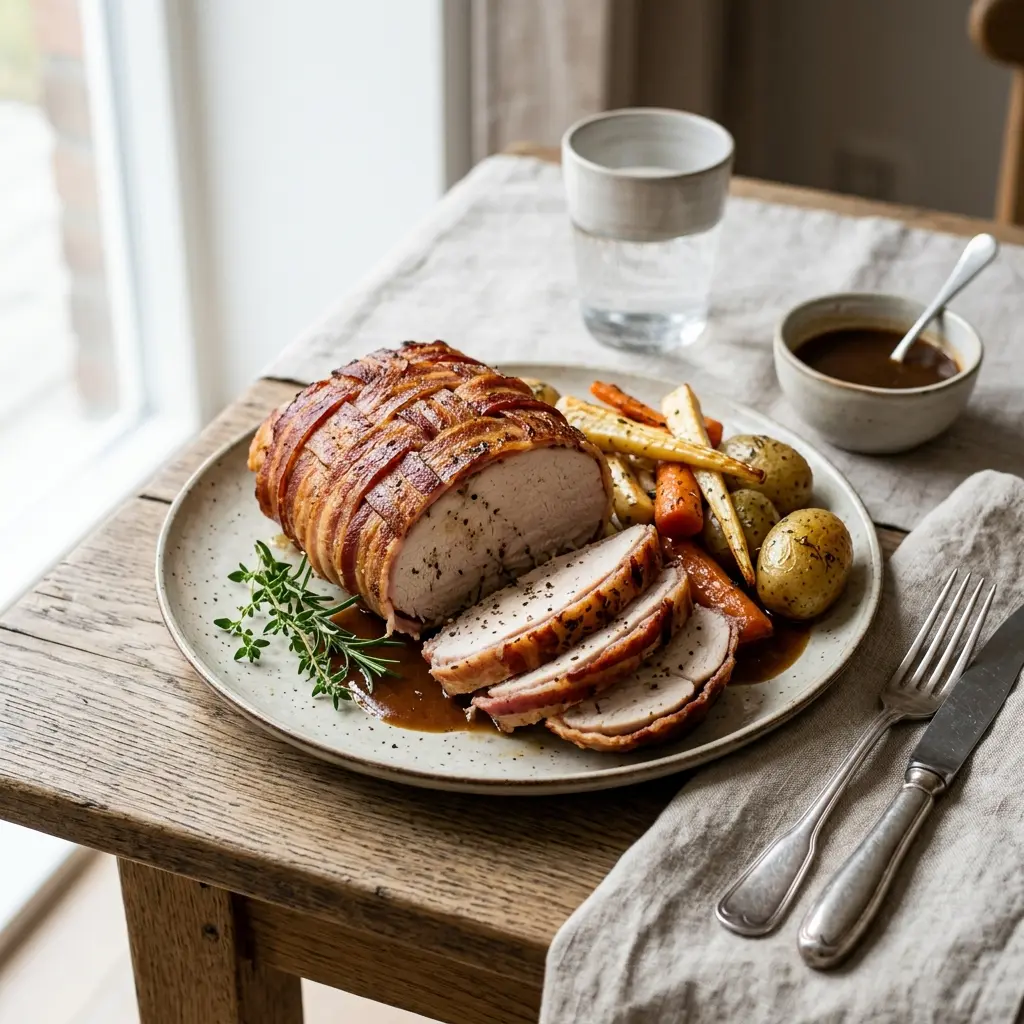 Photo of the finished dish for the recipe Turkey Breast with Bacon