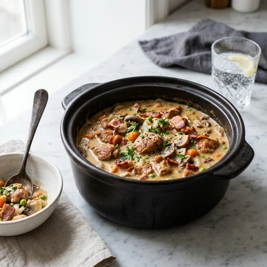 Photo of the finished dish for the recipe Turkey Stew with Bacon