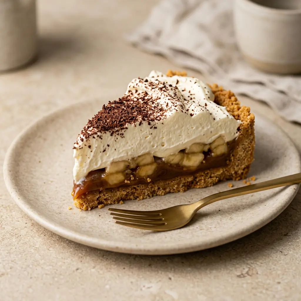 Photo of Banoffee pie ready to serve