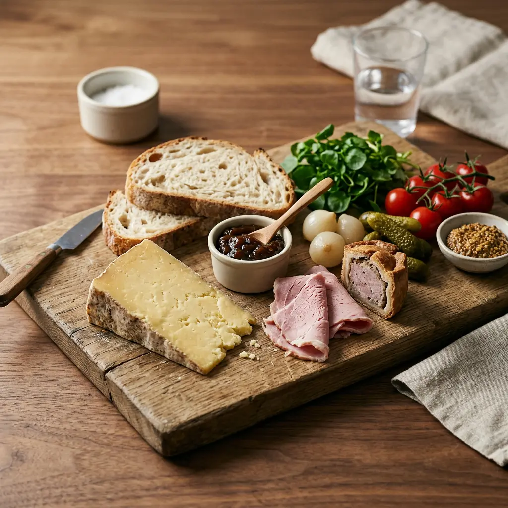 Photo of Ploughman's lunch ready to serve